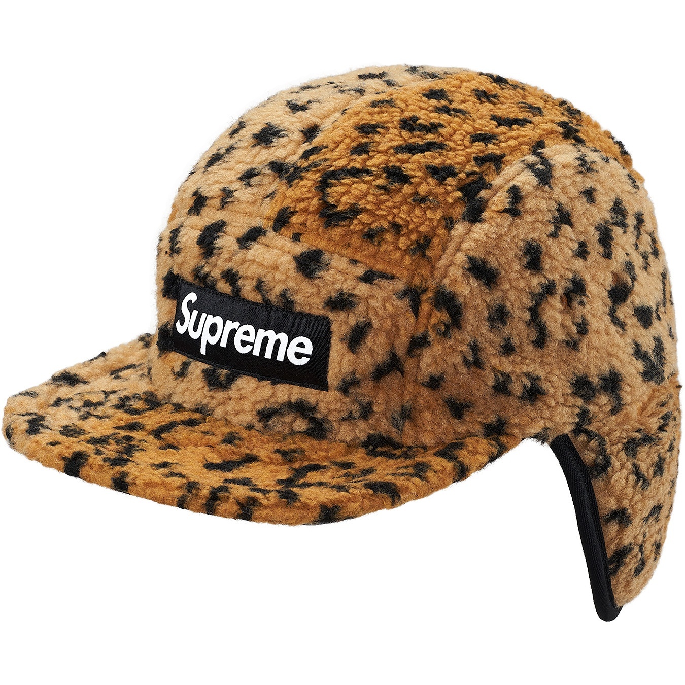 Leopard Polar Fleece Earflap Camp Cap view 13
